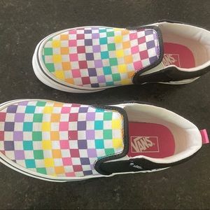 Girls Rainbow Vans, size 4.5 youth